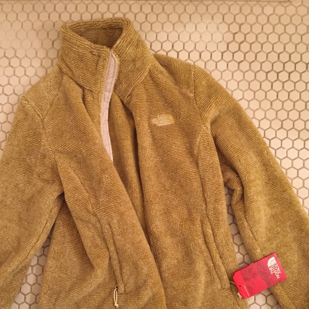 BRAND NEW yellow & cream striped Northface fleece
